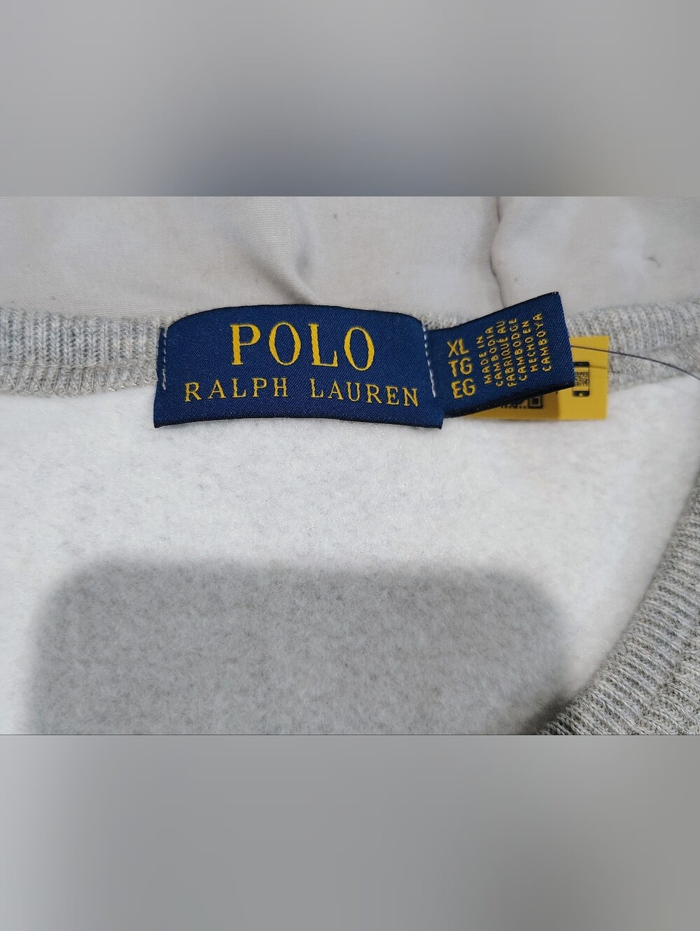 Ralph Lauren Gray Polo Bear Ski Crewneck Sweatshirt Size XL NWT - Picture 4 of 4